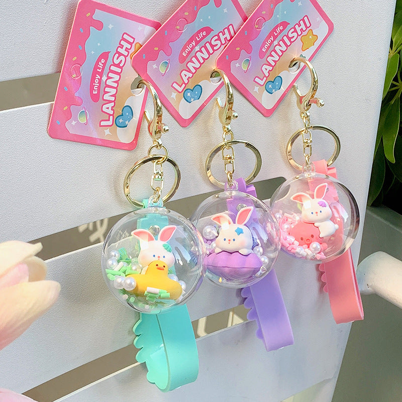 Líquido de caricatura de PVC al por mayor flotante Little Rabbit White Rabbit Quicksand