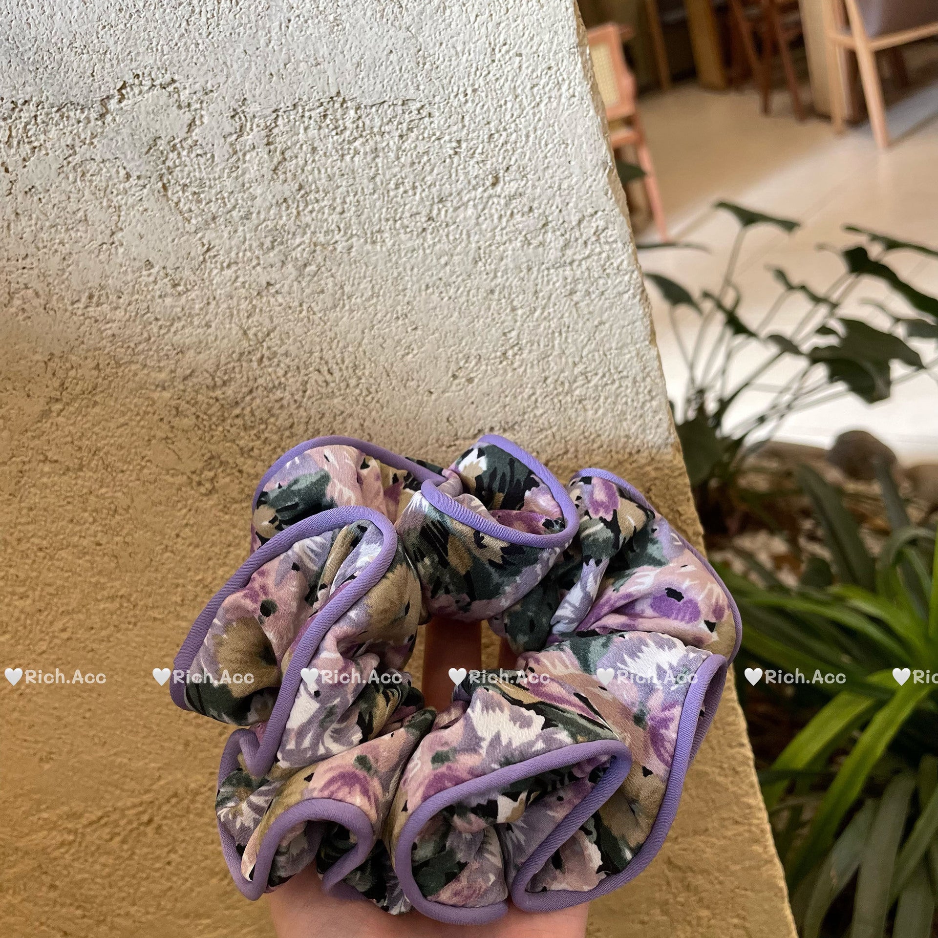 Wholesale Cute cartoon oil painting fabric large hair band