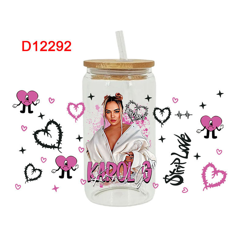 Wholesale Cartoon Cute Trendy Character Theme 16oz Cup UV DTF Wraps