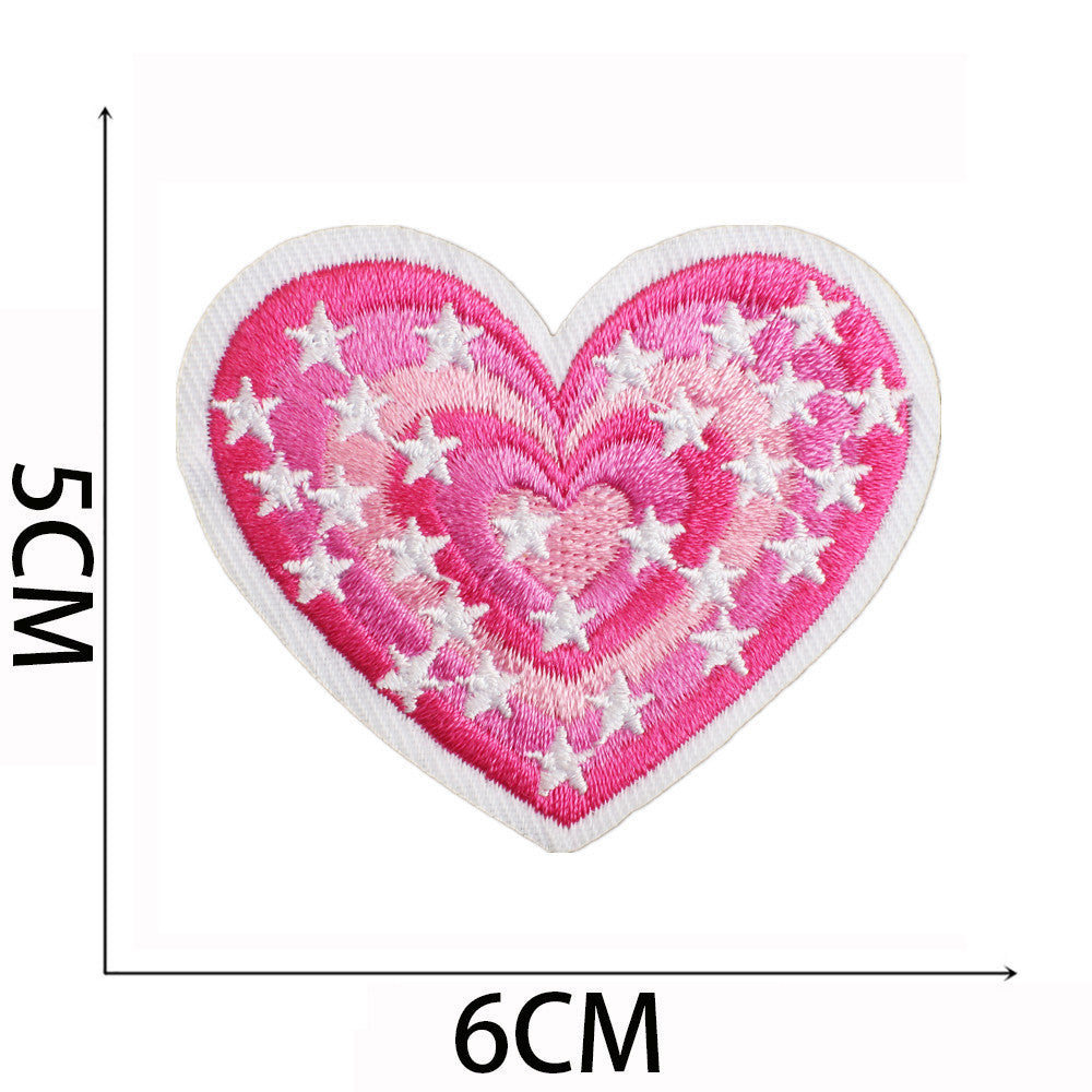Wholesale pink cheetah mixed embroidery cloth stickers