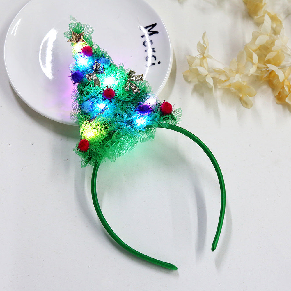 Wholesale Children's creative trend rain silk ball spring headband happy birthday English headband party decoration hair accessories
