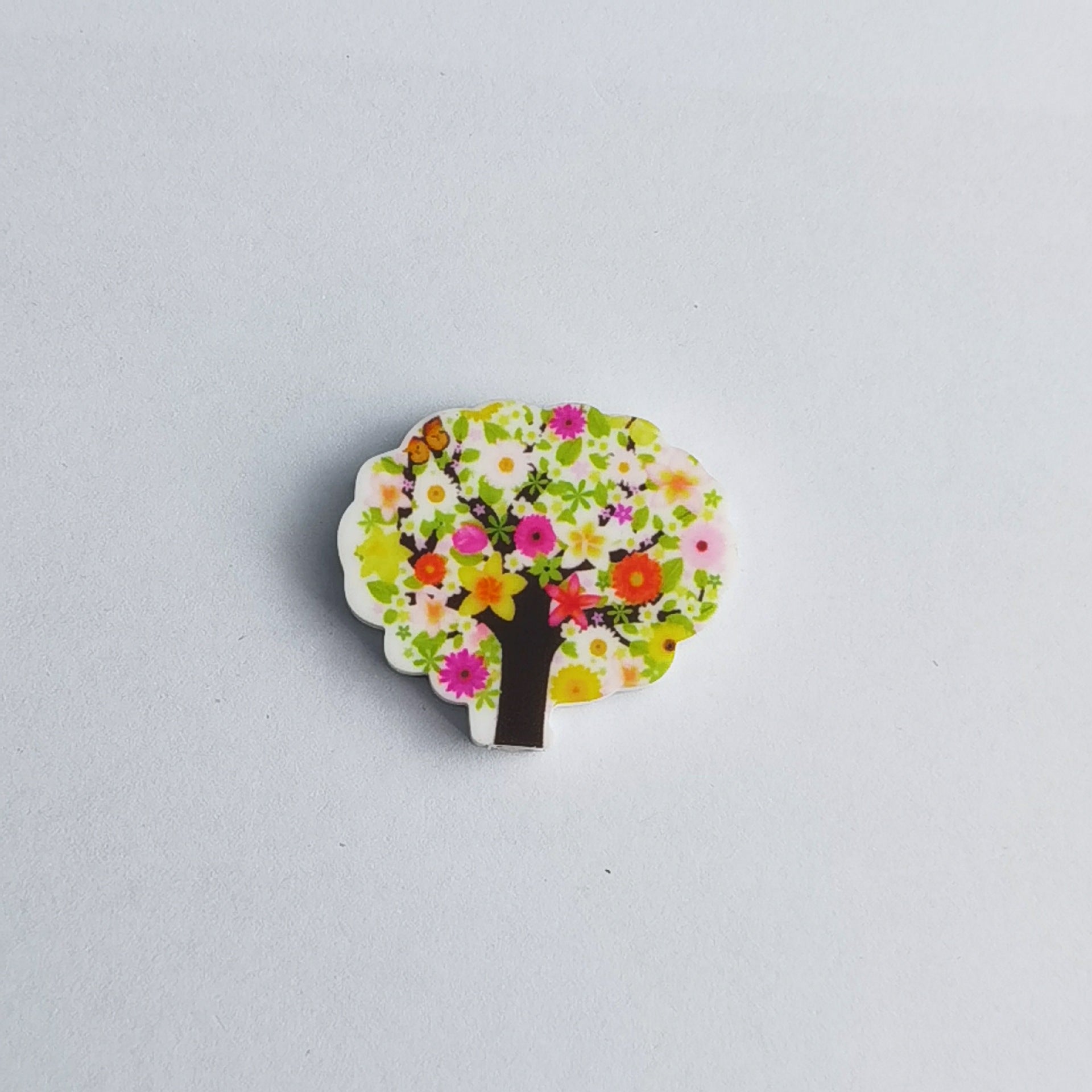 Wholesale 30pcs Colorful and diverse tree shaped flower printing Focal Beads