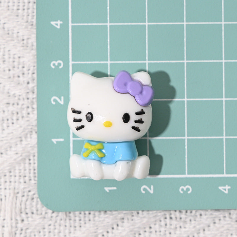 Wholesale 5pcs/pack Cartoon Rubber Beads Bow with Hole Loose Beads	OLY Exclusive