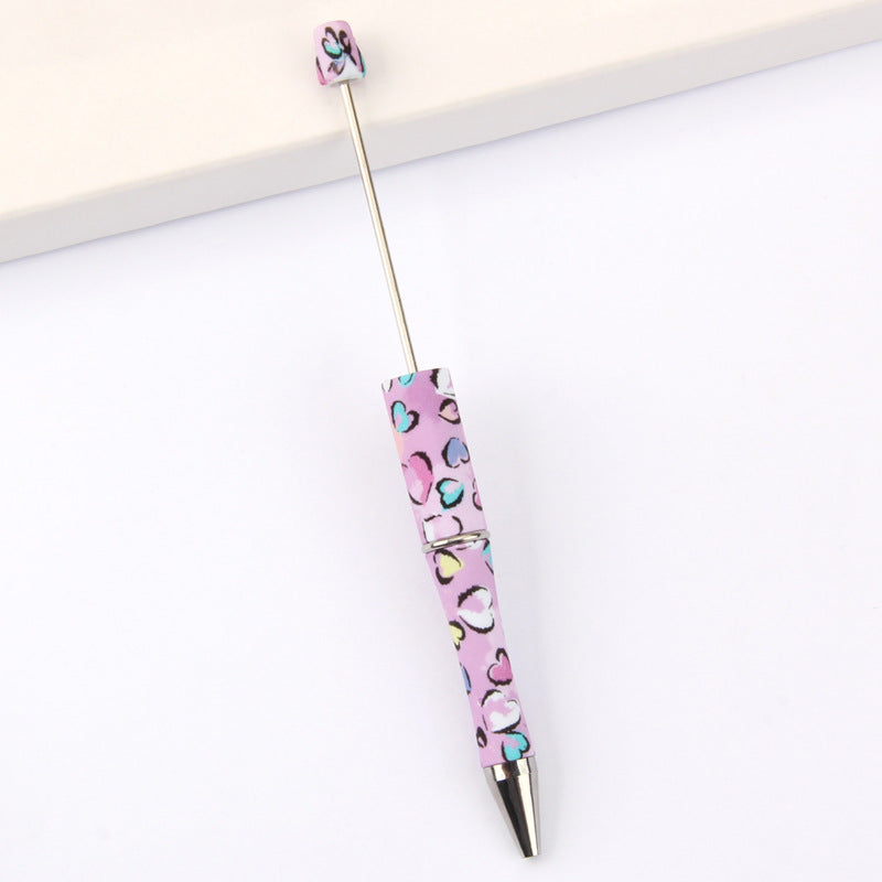 Wholesale Beadable Pens DIY for Beaded Cow Leopard Print Plastic Pen