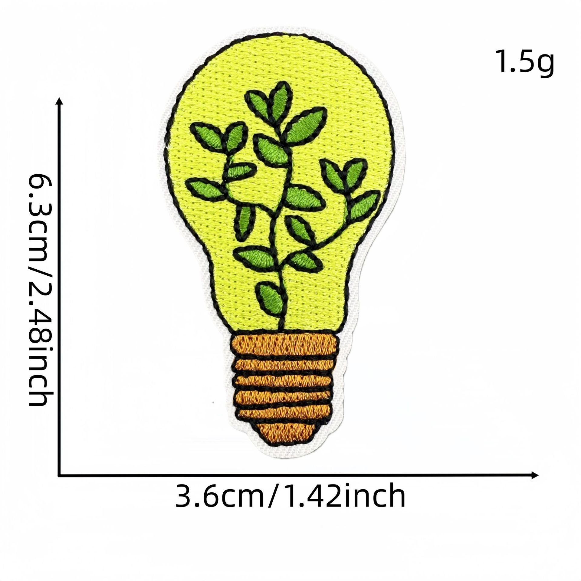Wholesale Forest Fairy Embroidered Patches Green Macaron Design Iron On Applique Fashion Decorative Gift