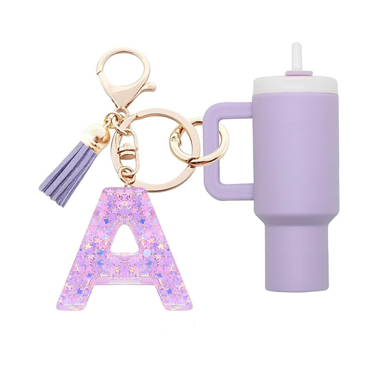 Wholesale Cute New Mini  26 Initials Ice Cup Tumbler Cup Keychain Can Wrap Women Backpack Pendant