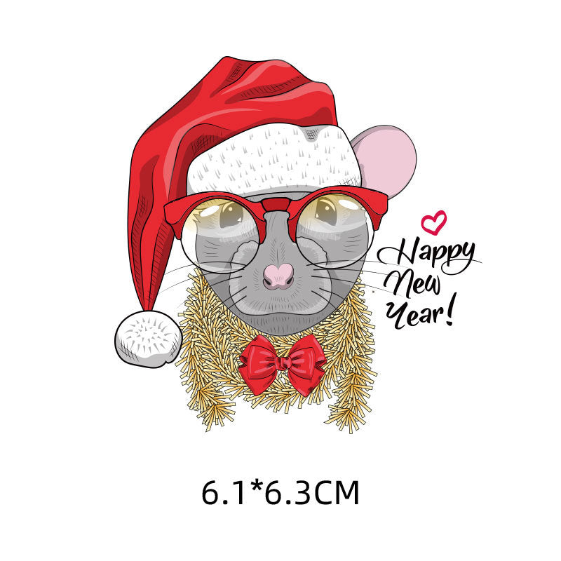 Wholesale Cartoon Santa hat heat transfer pattern   UV DTF Ready to Press Transfers Wraps