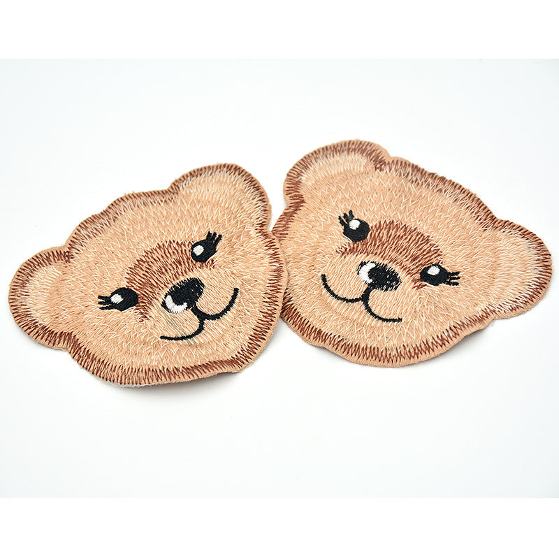 Wholesale Trendy Classic Bear Water Soluble Embroidery Patch Pure Cotton DIY Hand Sew Patch For Clothing T Shirts And Jeans