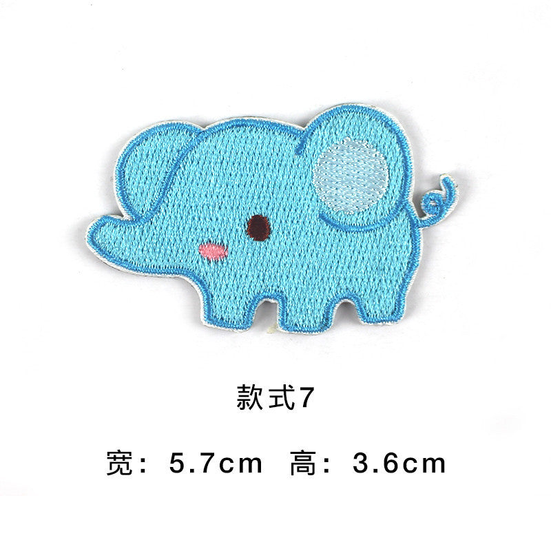 Wholesale Cloth Embroidery Patches Cartoon Animal Designs Self Adhesive Decorative Fashion Accessory For Clothing Towel DIY