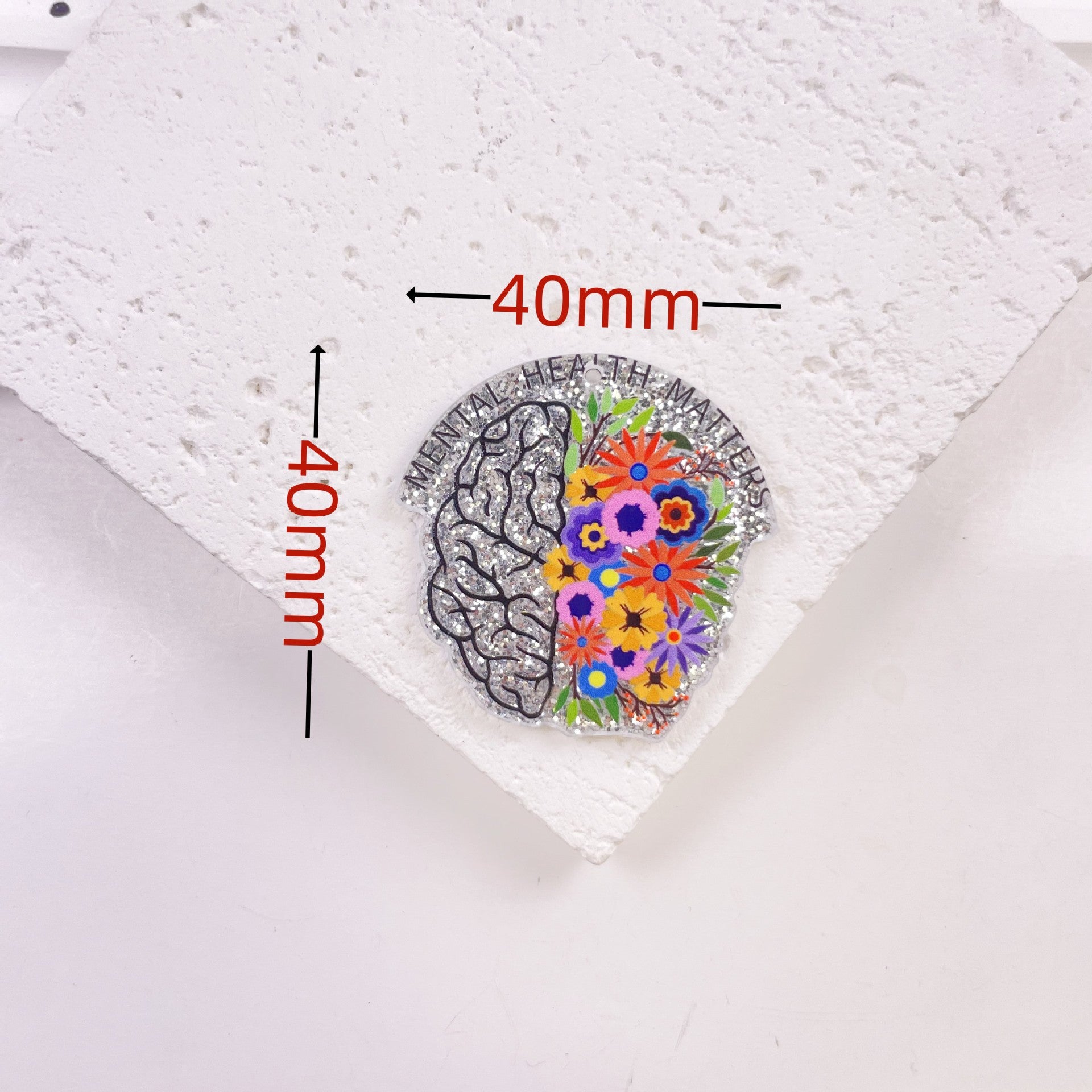 Wholesale 10pcs Glitter Acrylic Cartoon Organ Nurse Day Accessories