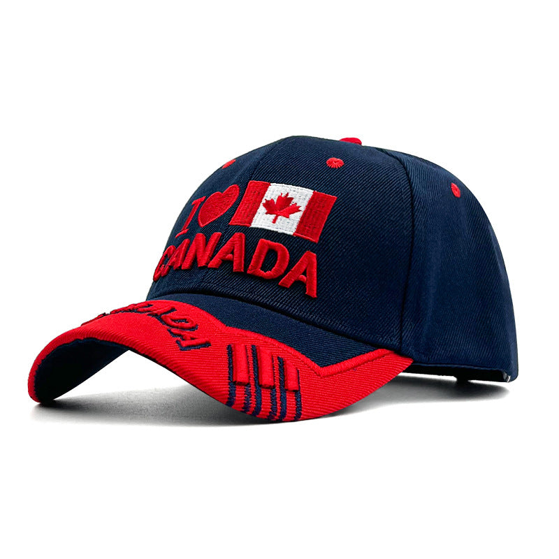 Wholesale Canadian Flag Maple Leaf Letter Polyester Baseball Hat