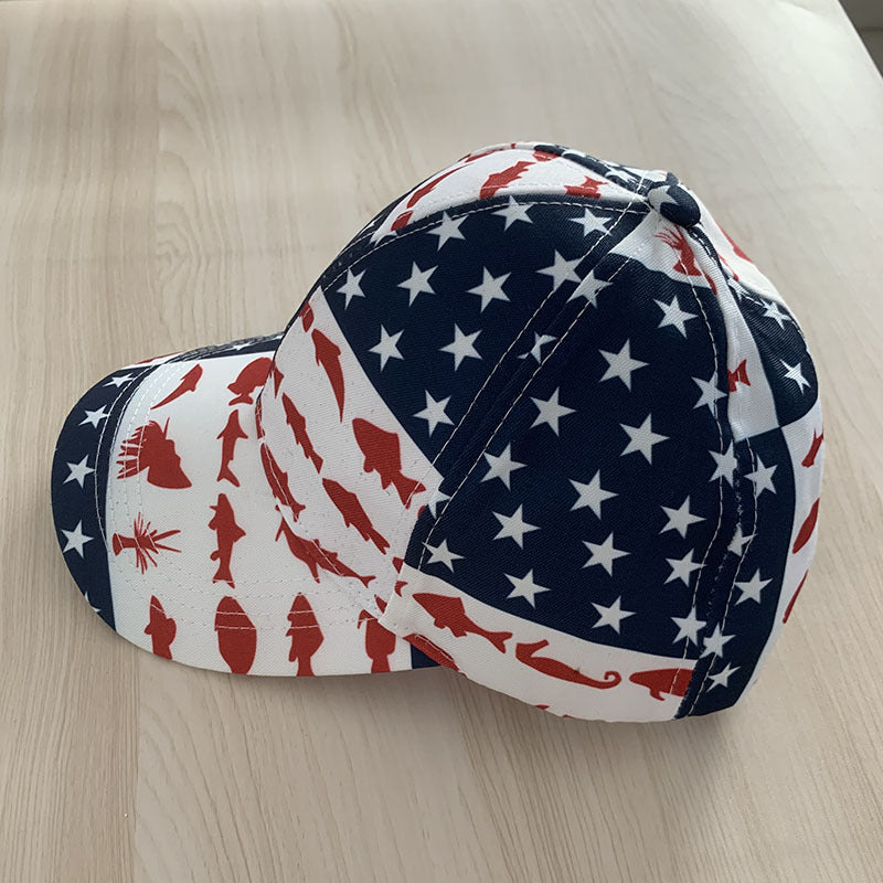 Wholesale American Flag Stars and Stripes Printed Baseball Cap
