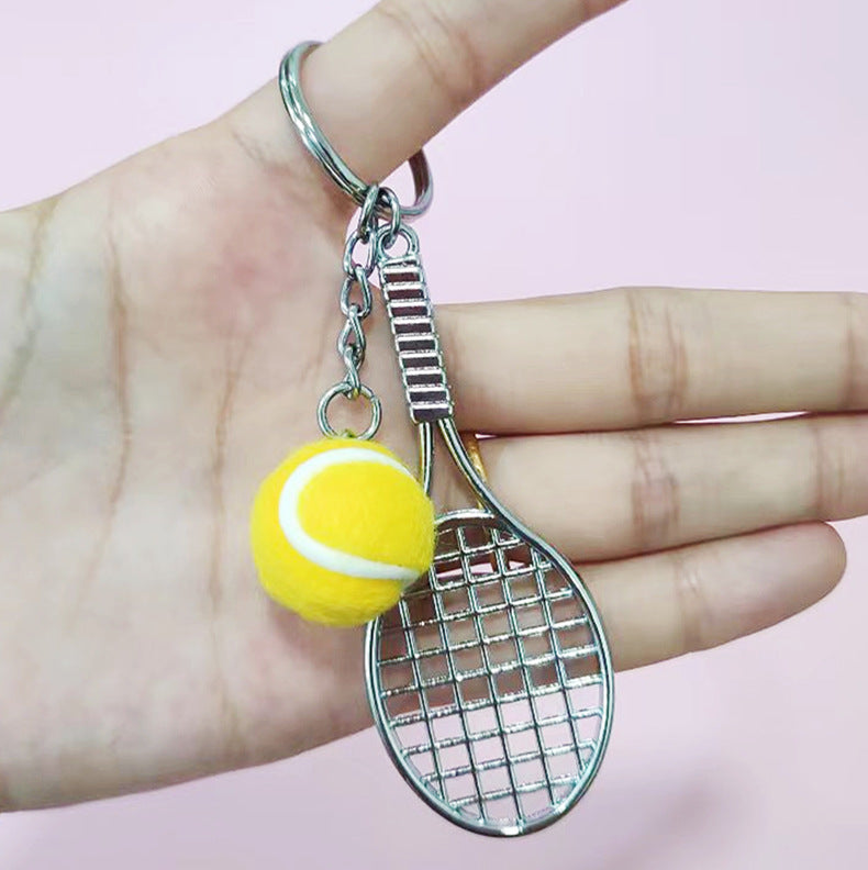 Wholesale Mini Tennis Racket Metal Keychain