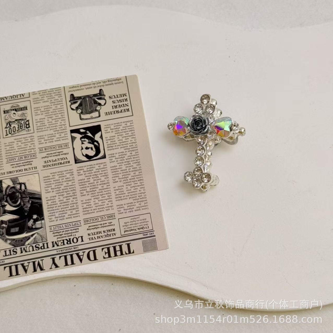 Wholesale DIY jewelry cross series designed with straight-hole beads