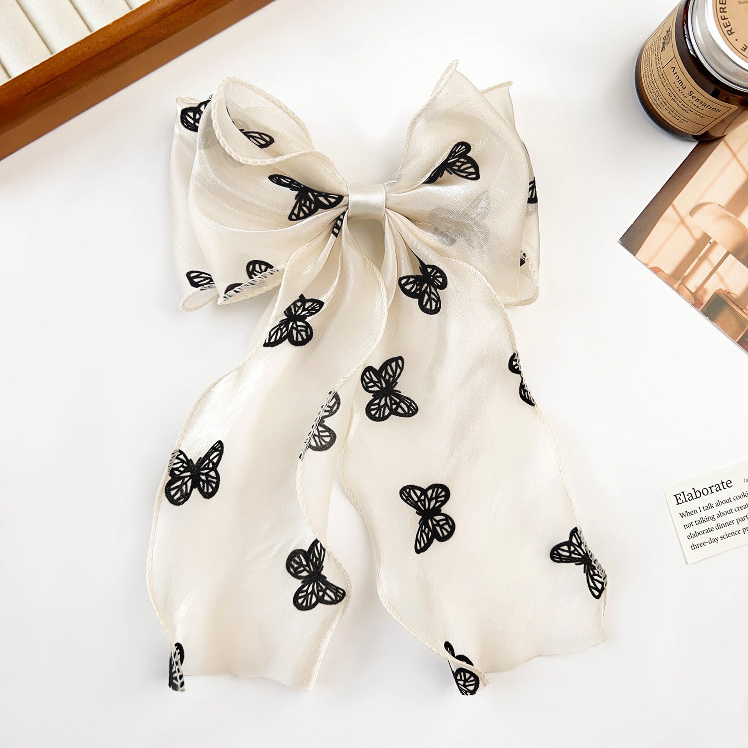 Wholesale 5pcs Mesh Oversized Bow Ribbon Hairpin Women Spring Clip Love Valentine's Day Hair Accessories Hairpin