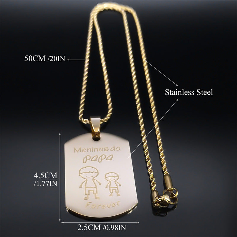 Wholesale Stainless Steel Family Necklaces