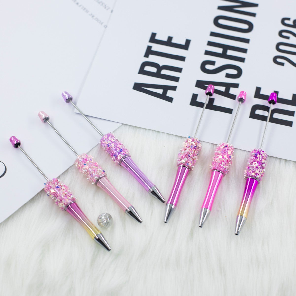 Wholesale 10pcs  DIY sequin electroplating bead pen handmade resin patch