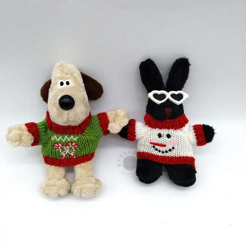 Wholesale 5pcs Toy 14cm Embroidered Knitted Door Dog Elf Doll Accessories