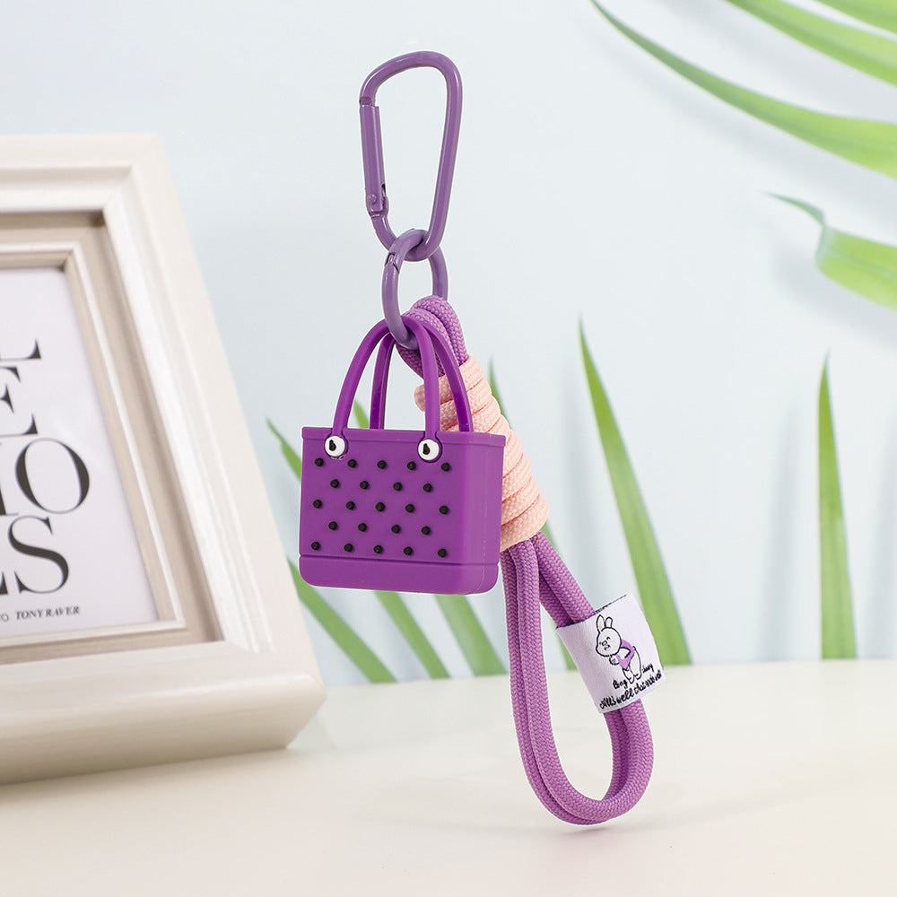 Wholesale Simulation Beach Bags Plastic Keychains