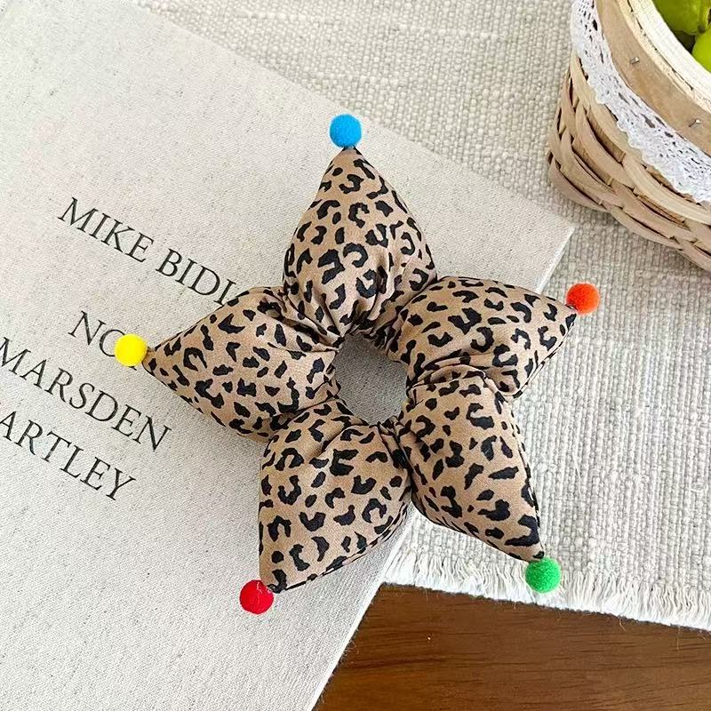 Wholesale Star Flower Fabric Hair Scrunchies