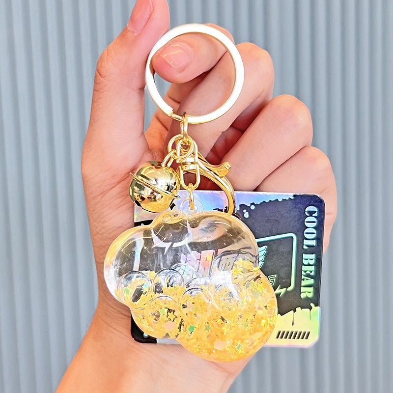 Wholesale Acrylic Cloud Quicksand Bottle Keychain