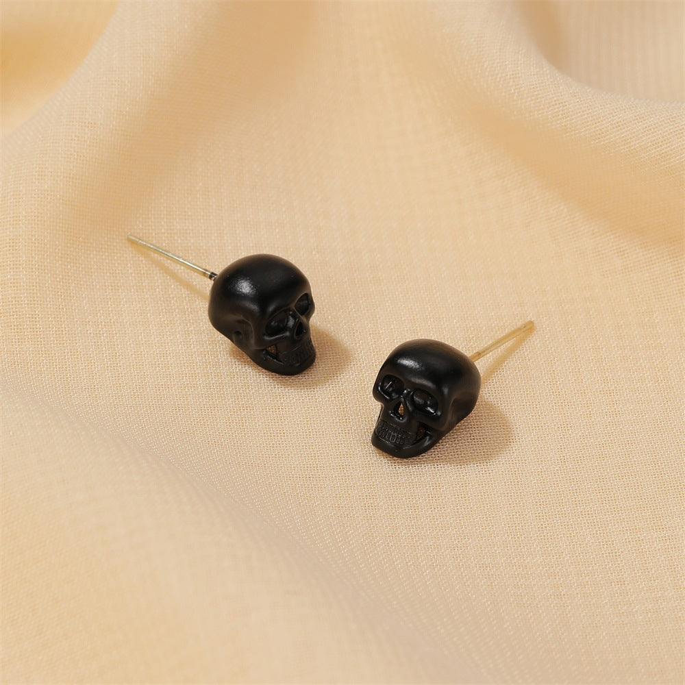 Wholesale Gothic Punk Skull Earrings Hollow Ghost Skeleton Dangle Earrings  Jewelry Accessory Chic Party Gift For Boutique Resale