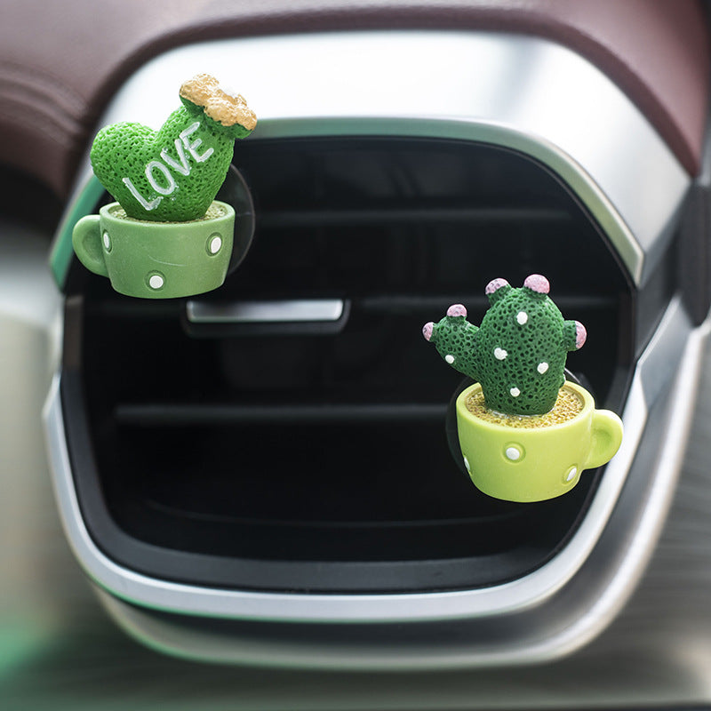 Wholesale Creative Cute Potted Plant Aromatherapy Clip Car Accessories