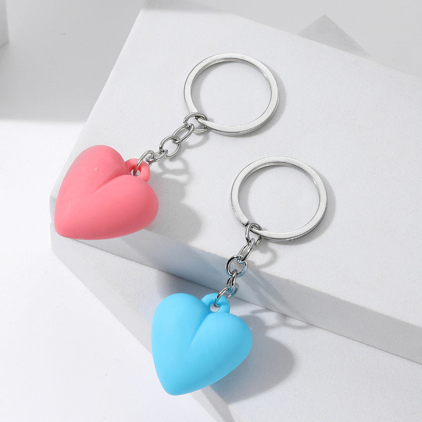Keychains de metal de corazón de durazno al por mayor