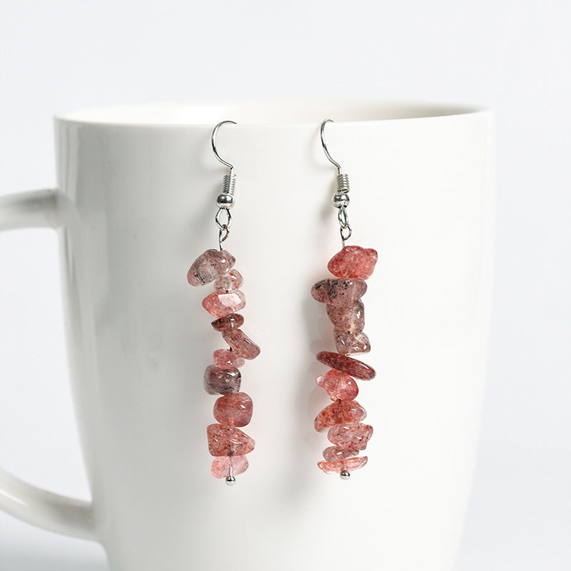 Wholesale Natural Crystal Creative Simple Earrings