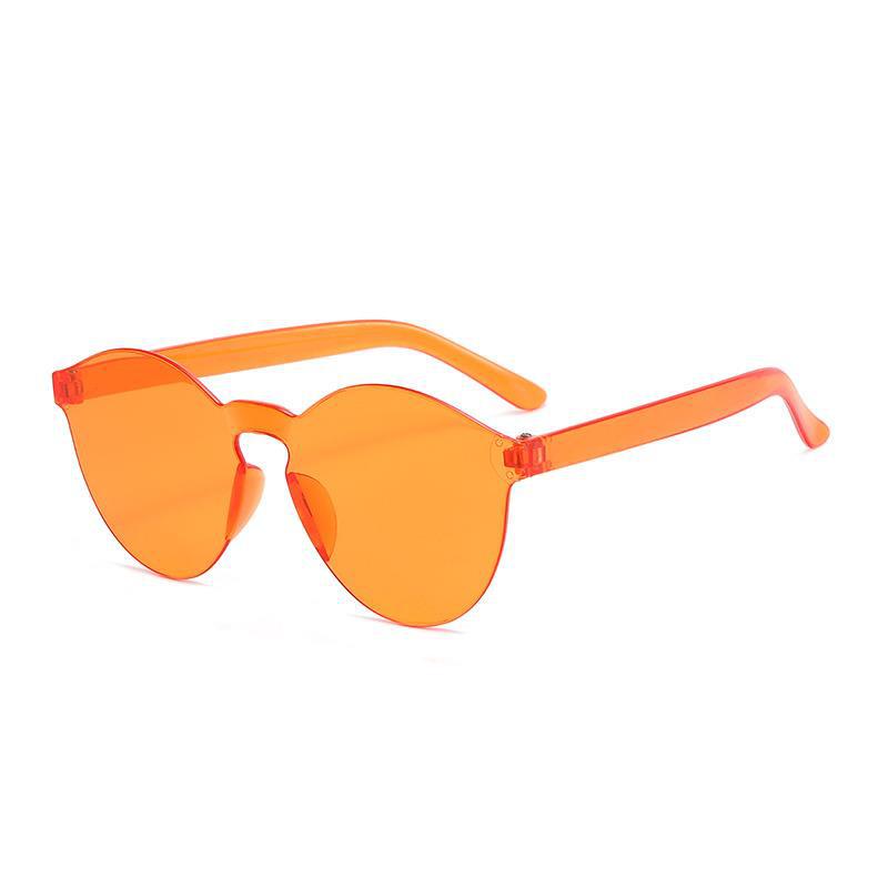 Wholesale Rimless Fashionable Candy Color Versatile Sunglasses