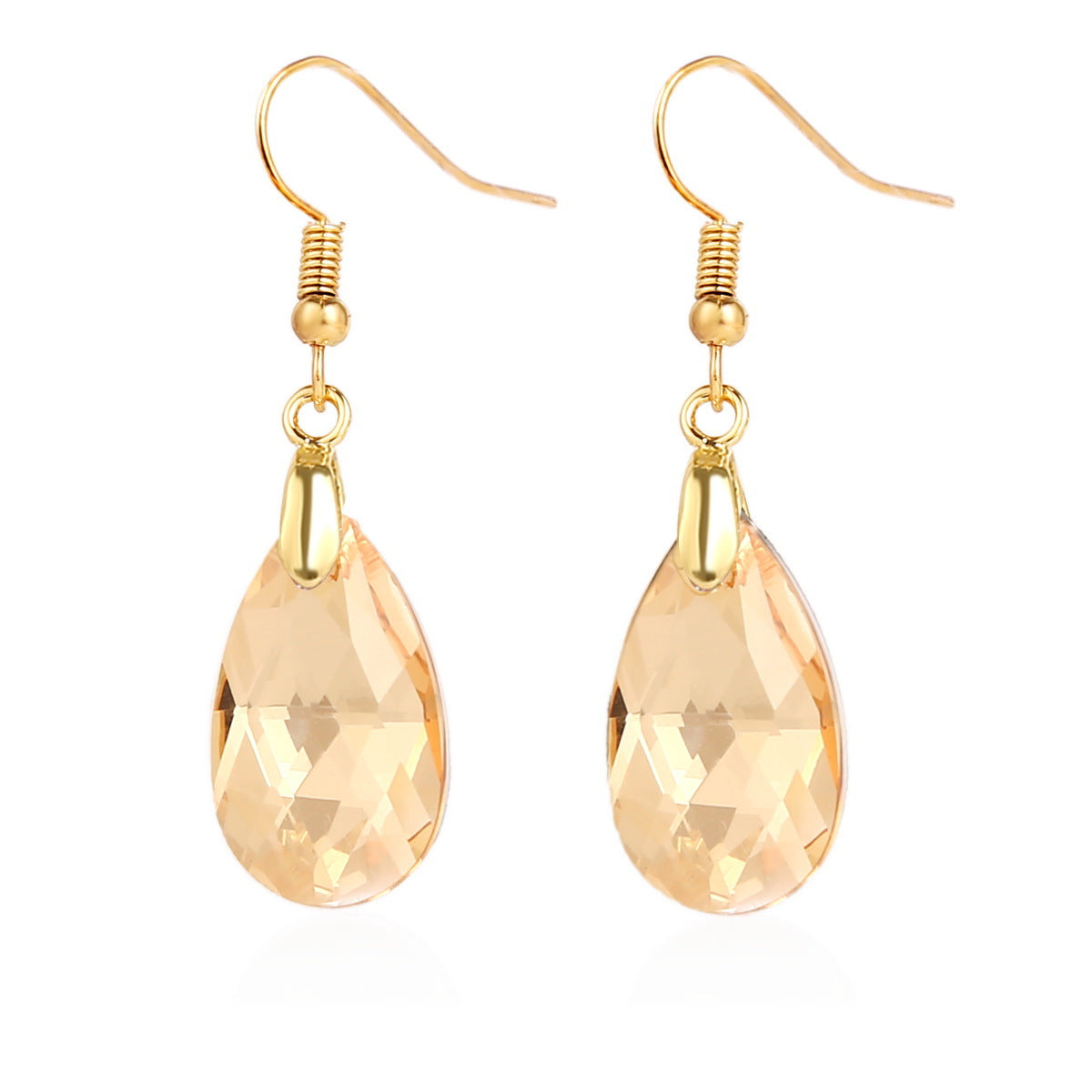 Wholesale Long crystal high-grade colorful crystal water drop earrings