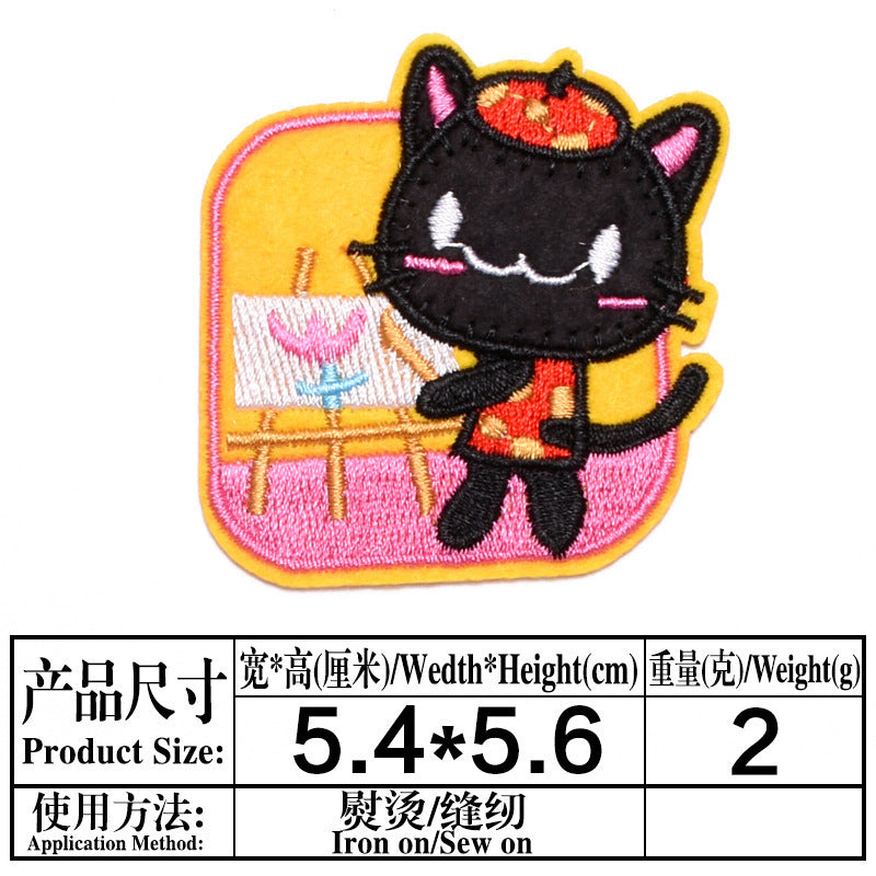 Wholesale Cartoon Animal Embroidered Patches Chic Cloth Applique For Jeans DIY Clothing Decorative Accent Gift Boutique Resale