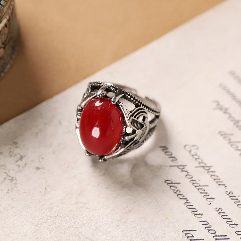 Wholesale Vintage ethnic style carved Bohemian open ring