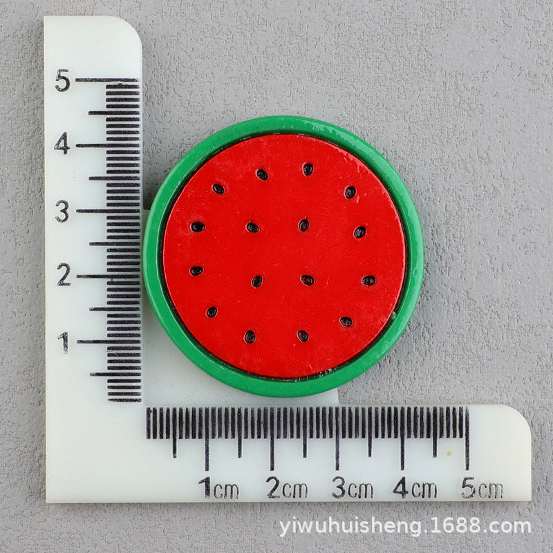 Wholesale 50pcs DIY Watermelon Strawberry Pineapple Fruit Homemade Cream Glue Resin Hole Shoe Patch FlatBack