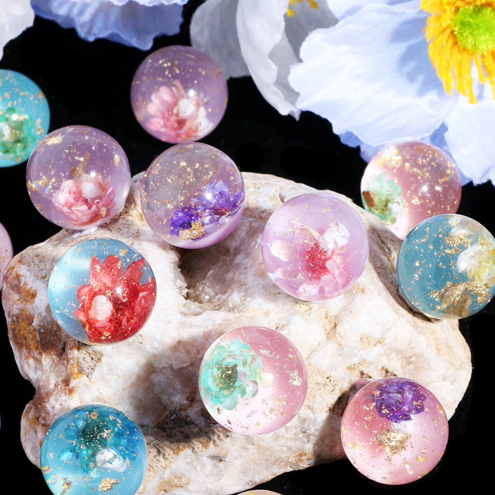 Wholesale 10pcs Dried Flower  Half Hole Luminous Seagull Acrylic Beads  Pen Cap