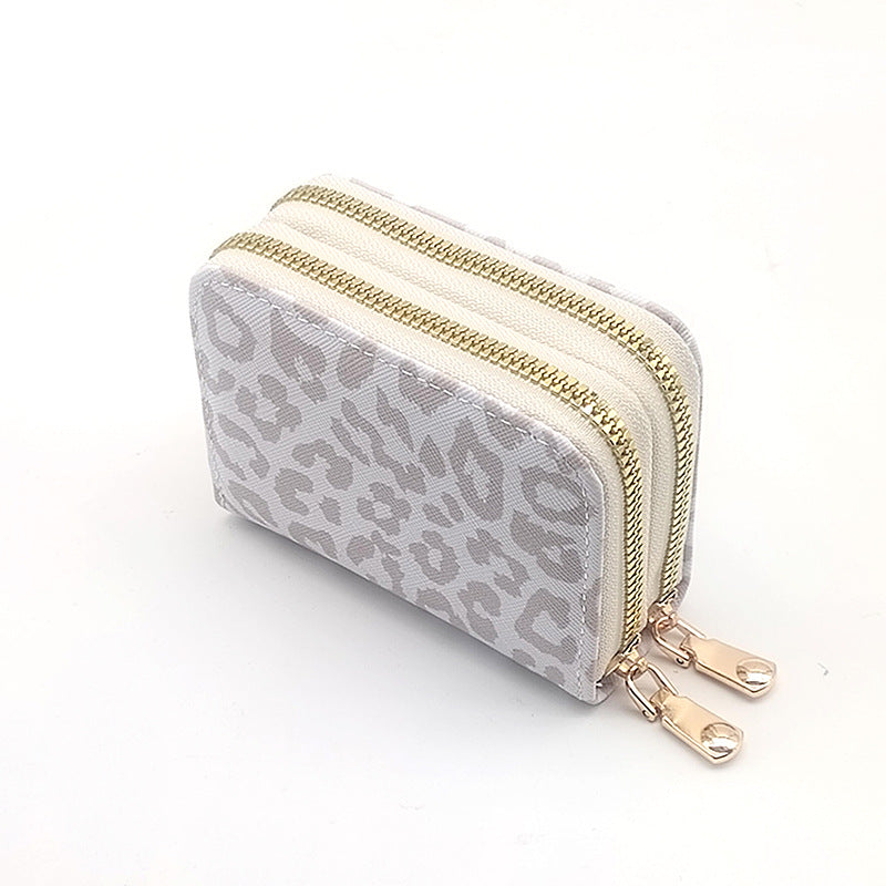 Wholesale Double Zipper Card Holder Coin Purse Wallets