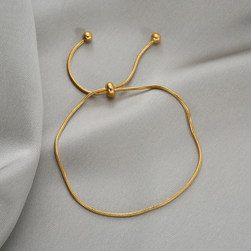 Wholesale 18K Gold Snake Bone Adjustable Bracelet