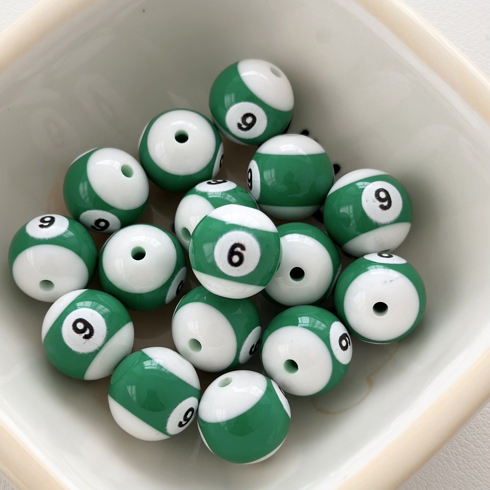 Wholesale 10PCS Billiard Beads Resin Beads Diy Beads