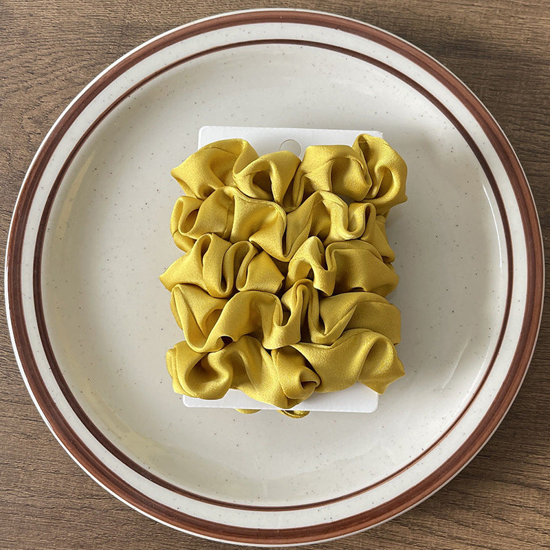 Wholesale Satin Solid Color Fabric Large Intestine Hair Tie