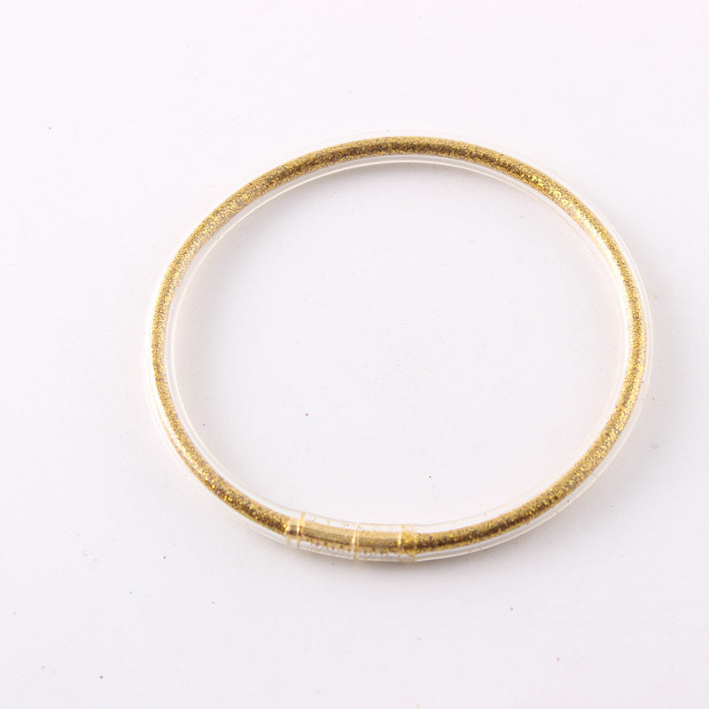 Wholesale  Gold Dust Single-layer Silicone Bracelet