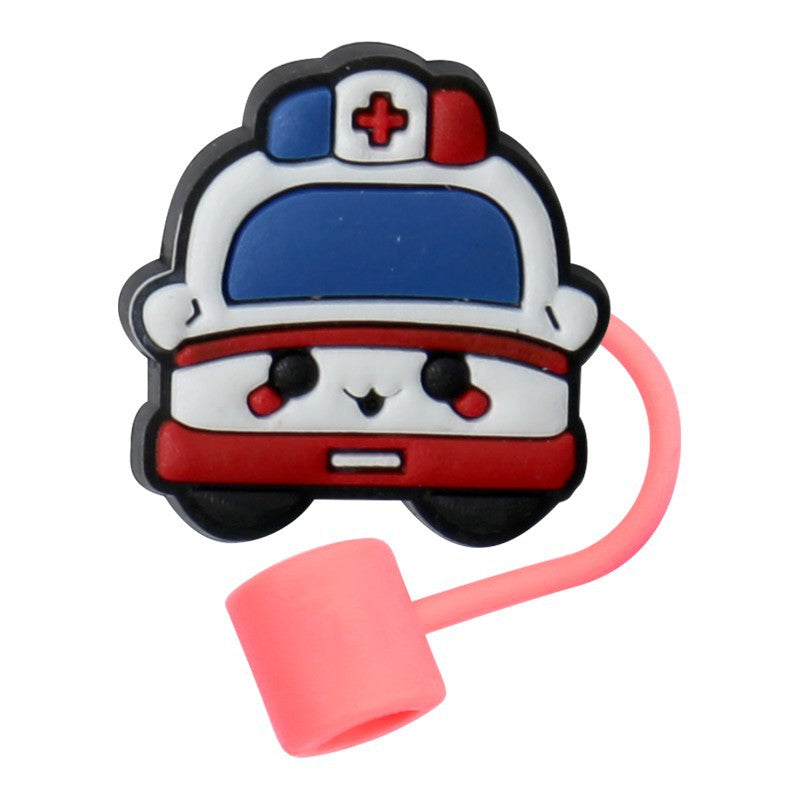 Wholesale 10pcs Medical Cartoon Organ Silicone Straw Cap Cup Accessories