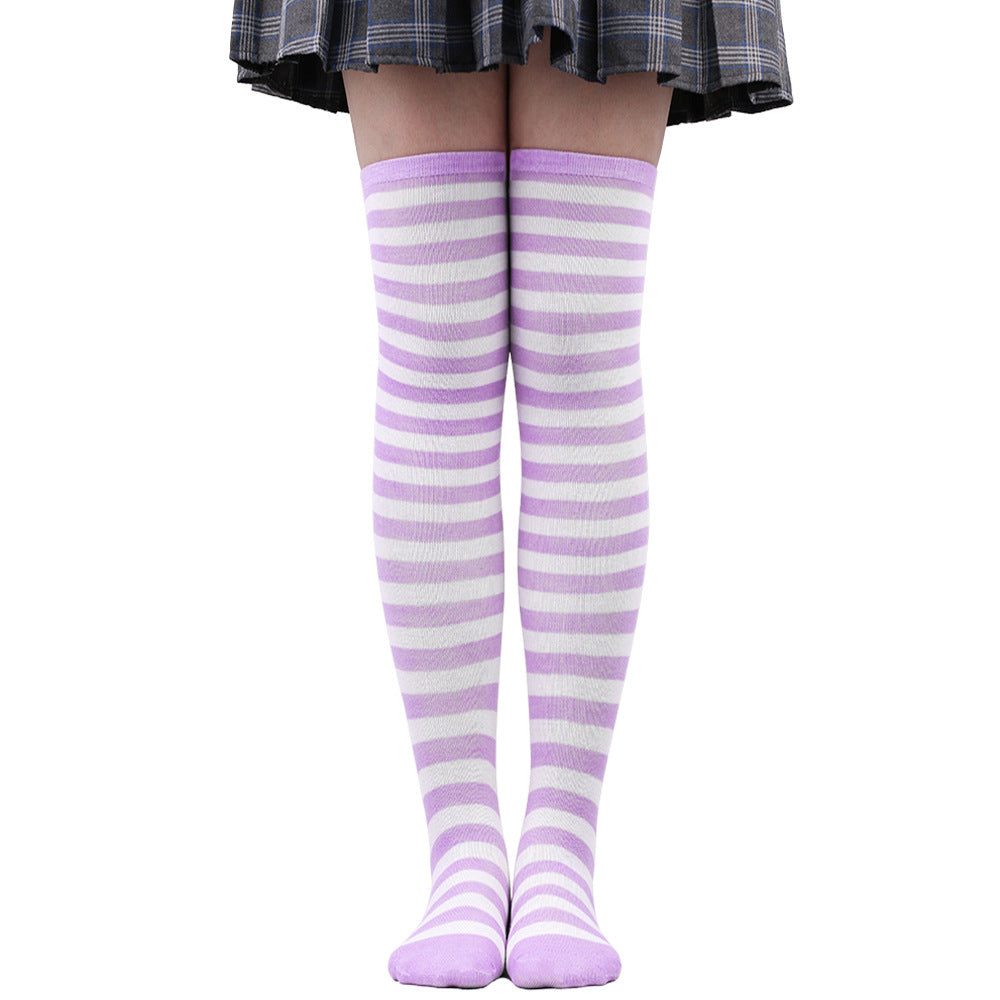 Wholesale Halloween Zebra Over-the-Knee Striped Socks
