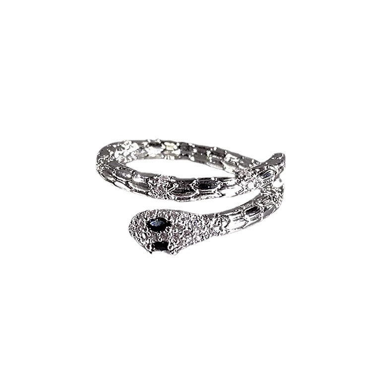 Wholesale Light Luxury Spirit Snake Ring Women's Niche Design High-end Sense Couple's Pair Ring Fashionable Personalized Finger Ring Men's Fashion