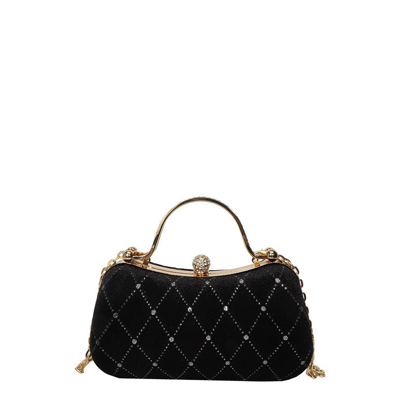 Wholesale velvet ladies shoulder bag Christmas party clutch shoulder bag