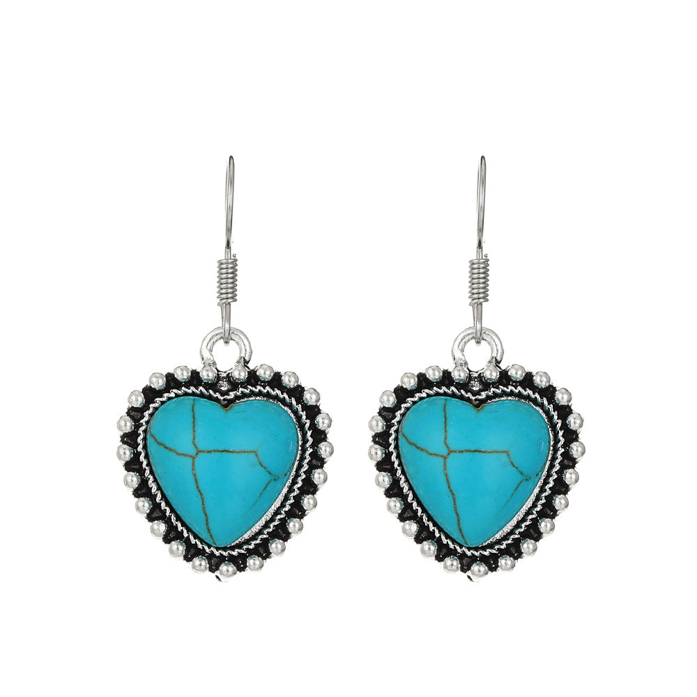Wholesale Vintage Turquoise Alloy Earrings