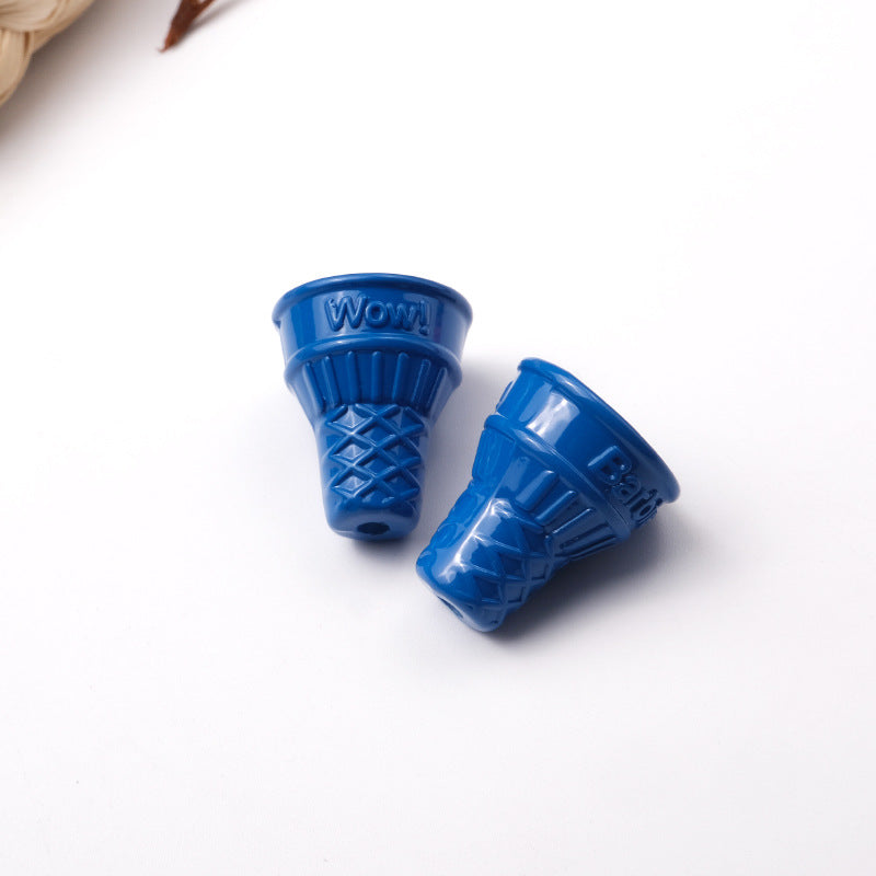 穴あきアクリルビーズ付き100個/パックのカラーコーンベイクドペイントアイスクリームの卸売