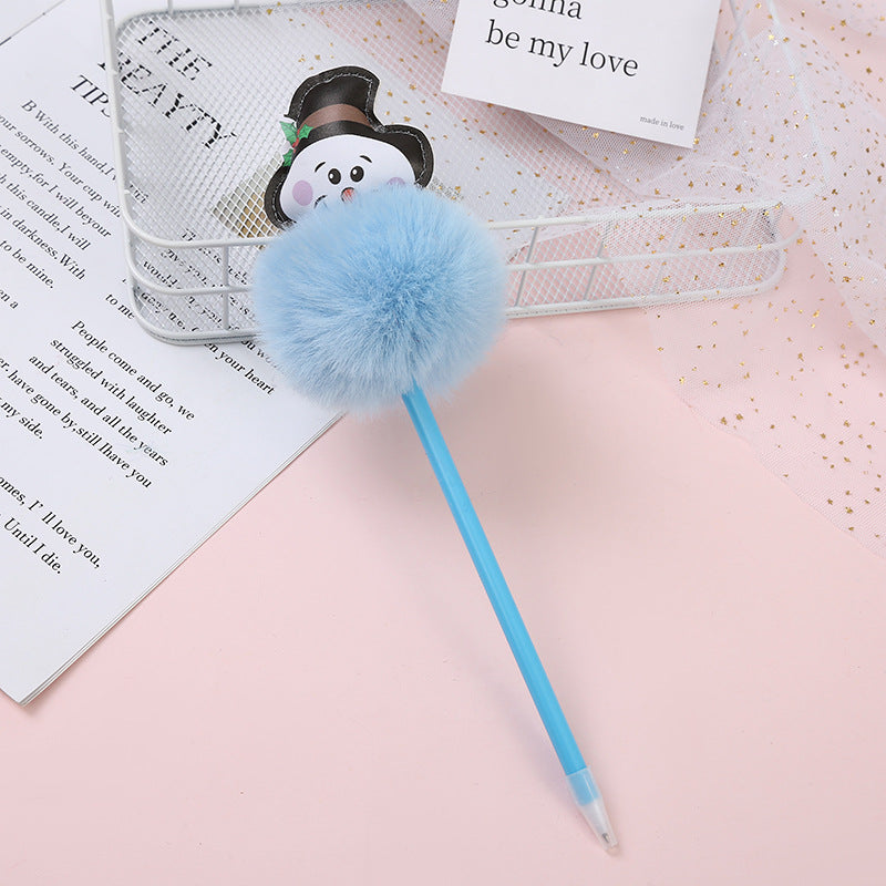 Bolígrafo de balón de muñeco de nieve de plástico al por mayor