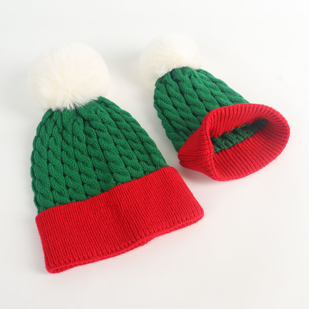Wholesale Parent-child Christmas Hat Winter Woolen Hat Outdoor Warm Knitted Hat