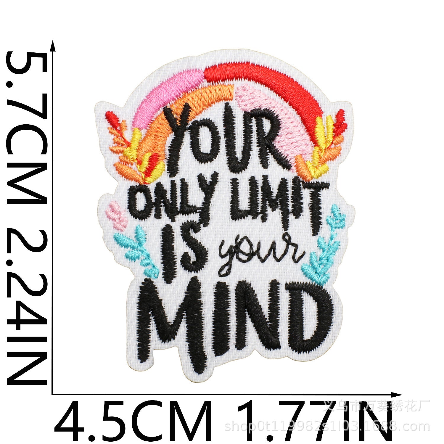 Wholesale Inspirational Embroidered Patch Alphabet Motto Clothing Decorative Accent For Resale