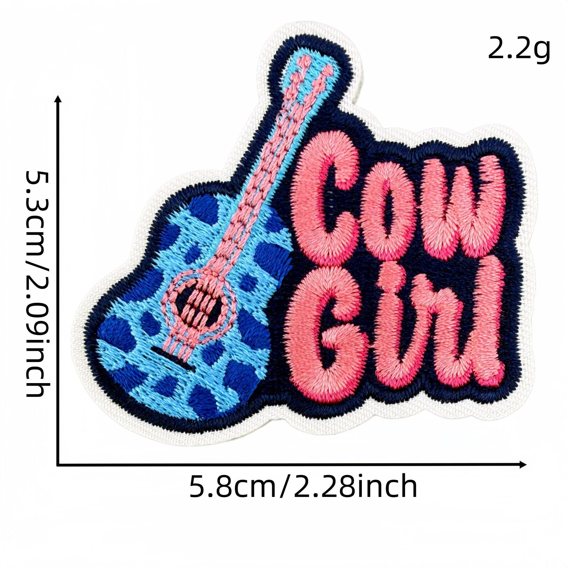 Wholesale Western Cowgirl Embroidered Patches 24 Piece Set Pink Blue Guitar Cow Skull Design DIY Craft Supply For Home Decor And Resale